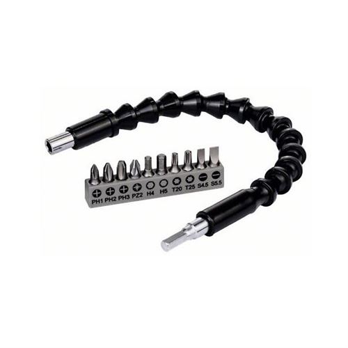 Pack BOSCH 10 Embouts de vissage + Rallonge flexible 300 mm - 2608522377