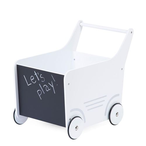 Chariot de marche en bois - blanc