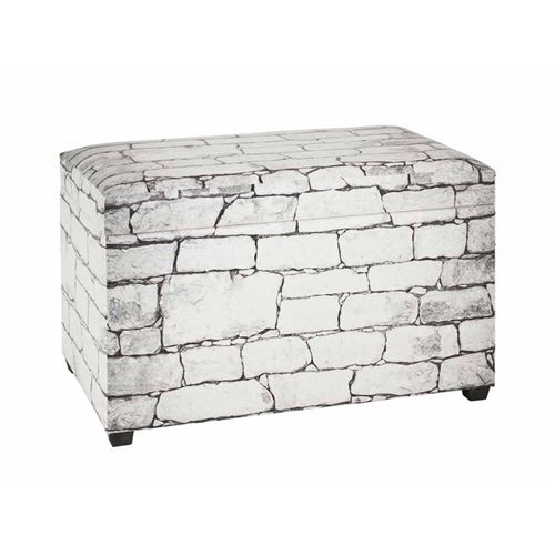 Paris Prix - Coffre De Rangement Vintage mur 65cm Blanc