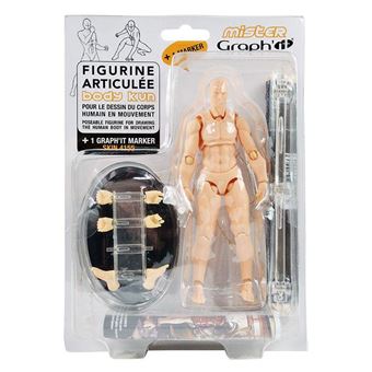 Kit Mannequin articulé pour dessin - Modèle homme - 14 cm - 1