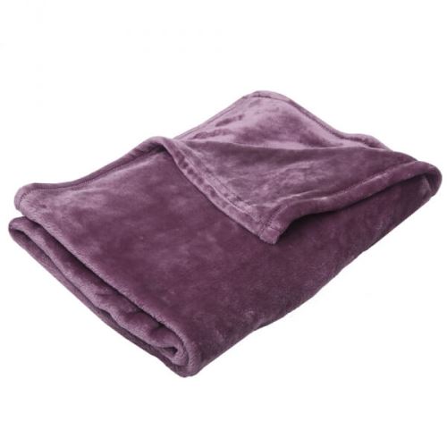 Babycalin couverture bébé violine flanelle - 75 x 100 cm