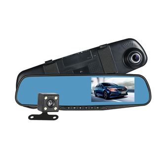 Fhd 1080p 4 3 Double Lentille Voiture Dvr Retroviseur Dash Cam