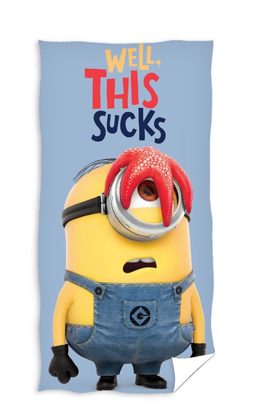 Minions serviette de bain étoile de mer junior bleu clair 70 x 140 cm