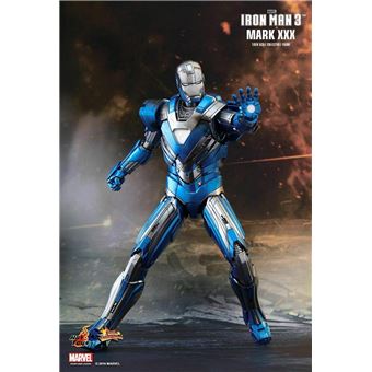 Figurine Hot Toys MMS391 Marvel Comics Iron Man 3 Iron Man Blue Steel Mark 30 Figurine de collection a la Fnac