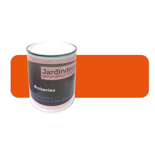 Bouchard Peintures - Peinture pour meuble en bois brut 1 litre orange pur