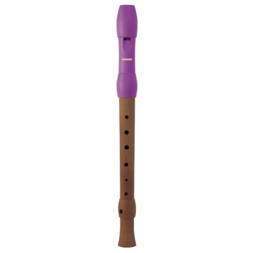 Hohner B95831 flûte à bec soprano 3 pièces doigté allemand (modèle Alegra, violet)