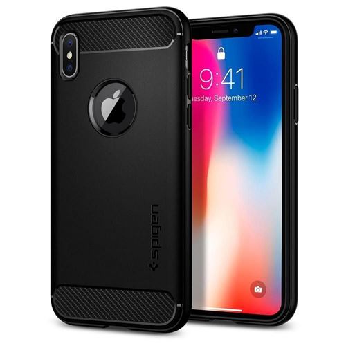 Spigen Rugged Armor - Achterzijde behuizing voor mobiele telefoon - koolstofvezel, thermoplastic polyurethaan (TPU) - mat - voor Samsung Galaxy S8