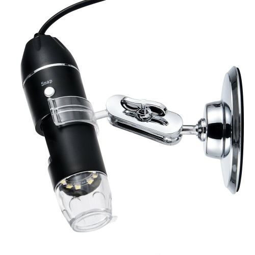 Microscope numérique USB caméra grossissante 1600X 8 led avec support loupe  d'inspection portative