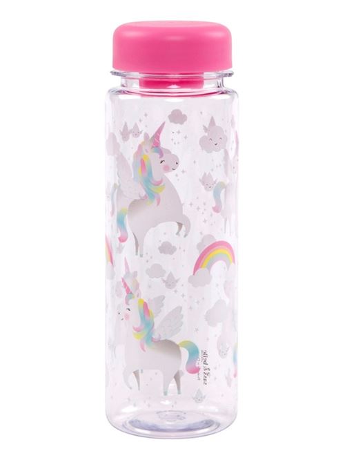 Tasse de voyage Rainbow Unicorn Bouteille d'eau claire rose