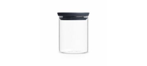 Brabantia Gris Bocal 0.6 Litre Couvercle - Noir - Verre