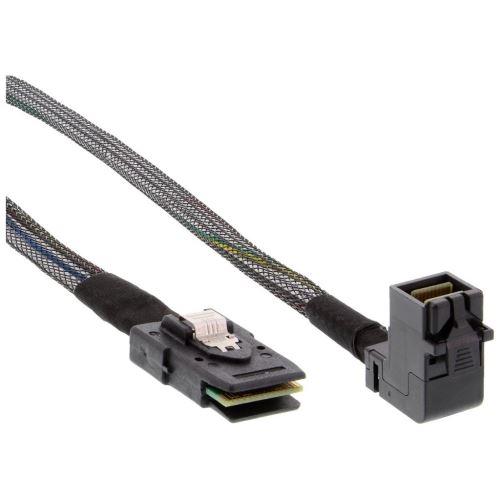 Inline Câble Inline® Mini Sas Hd Sff-8643 Coudé Sur Sff-8087 Avec Bande Latérale De 1 M