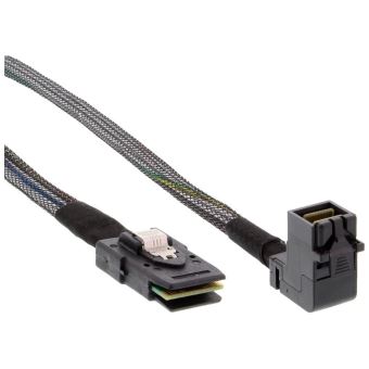 Câble Mini SAS SFF-8087 36 Broches - 1 M, Coudé à 90° - Pour Connexion Haute Vitesse Entre Périphériques SAS