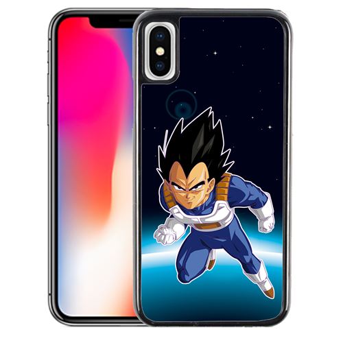 Coque pour iPhone XS dragon ball vegeta espace