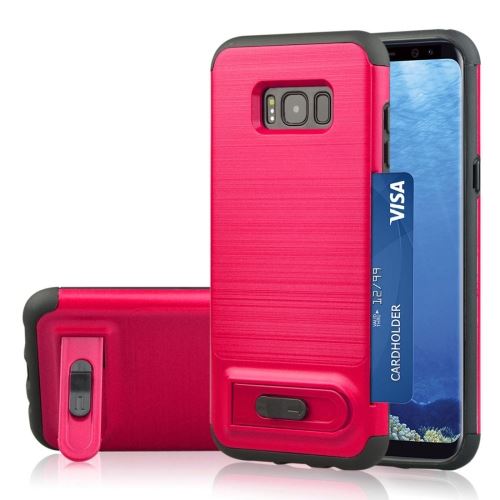 Galaxy S8 + / G955 Coque Protection TPU Effet brossé Magenta ALS52469