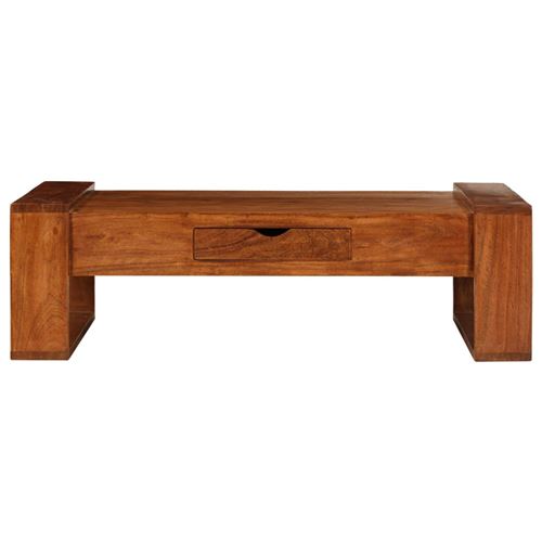 vidaXL Table basse Bois d'acacia solide 100 x 50 x 30 cm Marron
