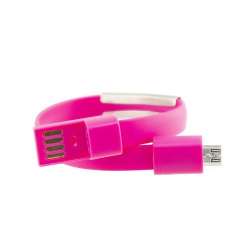 Bracelet Câble Micro USB Contact 23 cm Rose