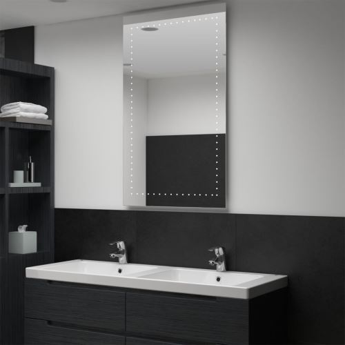 Miroir mural à LED pour salle de bains 60 x 100 cm (144713)