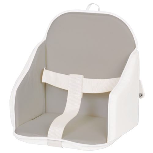 Candide - Coussin de chaise PVC avec sangles gris/blanc
