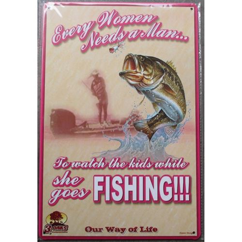 plaque humour peche pecheur deco maison tole peinte metal