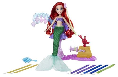 Poupée ariel coiffures creations salon ruban royal - disney princess