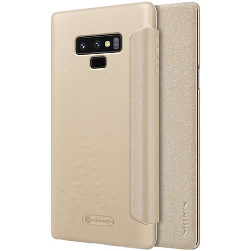 Etui en PU retourner à puce or pour votre Samsung Galaxy Note 9