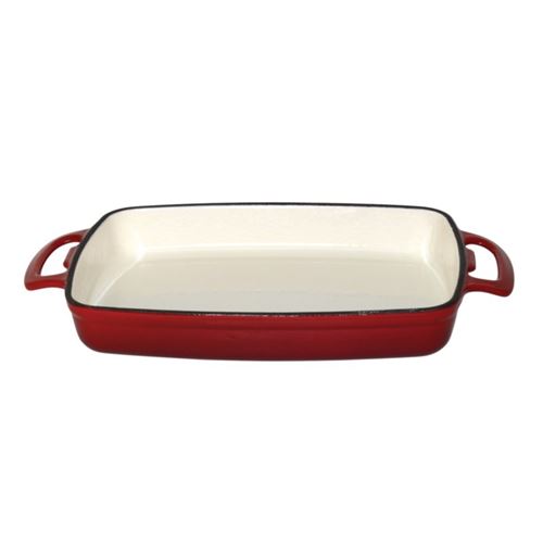 Plat en fonte rectangulaire rouge vogue 1,8l
