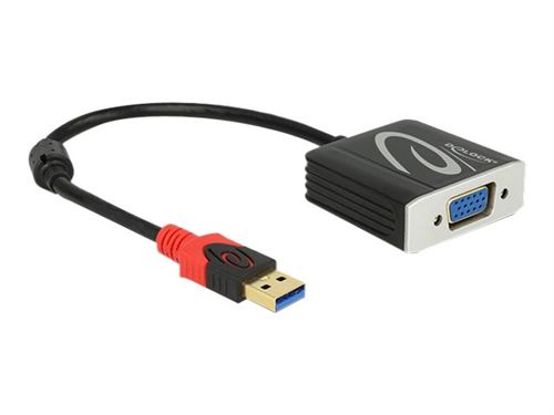 DeLOCK 62738 c&acirc;ble vid&eacute;o et Adaptateur 0,2 m VGA (D-Sub) Noir