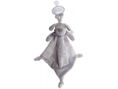 Dimpel - Fifi doudou chien attache tétine - gris