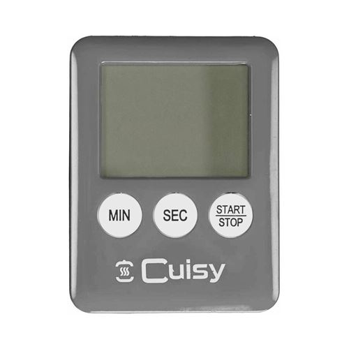 Cuisy - Minuteur électronique aimanté coloré gris