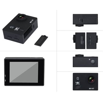 Caméra D'action 2K Avec Stabilisation - Grand Angle Rotatif 355° | Parfaite Pour Sports Extrêmes Et Aventures