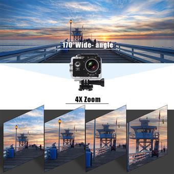 Caméra sportive étanche 30m 170° full hd 1080p wifi time lapse