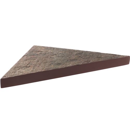 Etagère d'angle pierre naturelle (modèle cuivre) - 24 x 24 cm x 2,4 cm d'épaisseur (résiste jusqu'à 15 kilos)