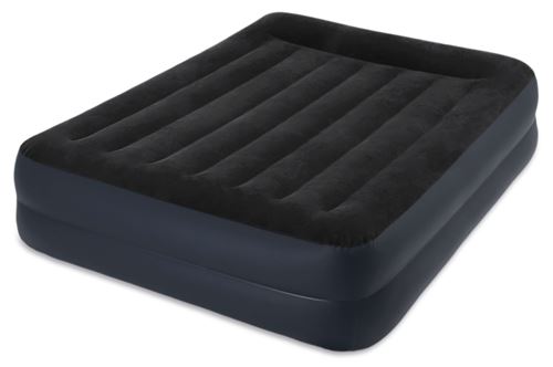Intex Luchtbed verhoogd met kussen 152x203x42cm PVC zwart 64124