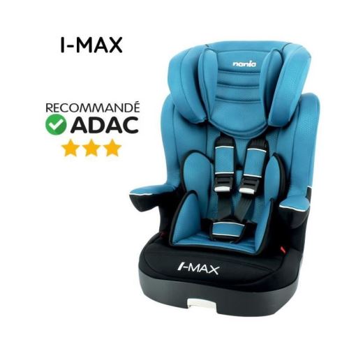 NANIA Rehausseur dossier avec harnais I max luxe Groupe 1-2-3 - Bleu