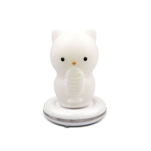 PLASTOREX Veilleuse nomade souple - Rechargeable sur base - Décor chat
