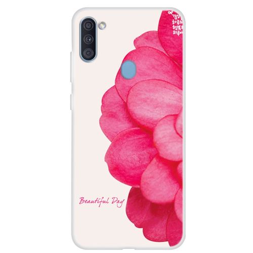 Coque en TPU impression de motifs fleur vive pour votre Samsung Galaxy A11