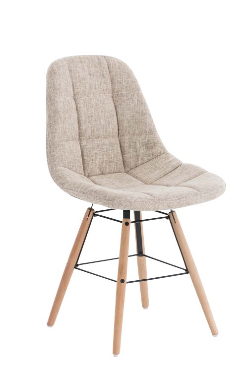 Chaise de salle à manger Tammy en tissu Crème