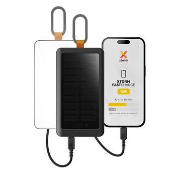 Xtorm Go2 Solar Powerbank - 10.000 mAh - Zaklamp - Charcoal Black