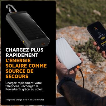 Xtorm Go2 Solar Powerbank - 10.000 mAh - Zaklamp - Charcoal Black