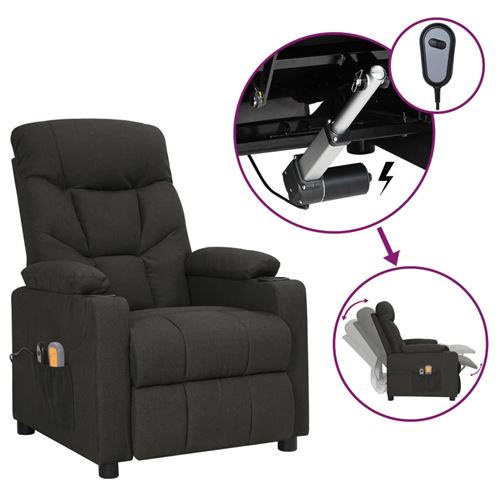 VIDAXL - Fauteuil de massage électrique - Noir - Image 2