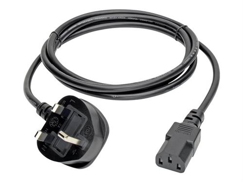 Tripp Lite 6ft Computer Power Cord UK Cable C13 to BS-1363 Plug 10A 6' - Câble d'alimentation - IEC 60320 C13 pour BS 1363 (P) - CA 250 V - 1.83 m - moulé - noir - Royaume-Uni