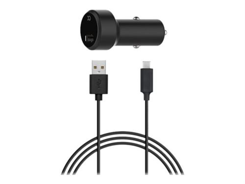 Xqisit Car Charger - Adaptateur d'alimentation pour voiture - 2.4 A (USB) - noir
