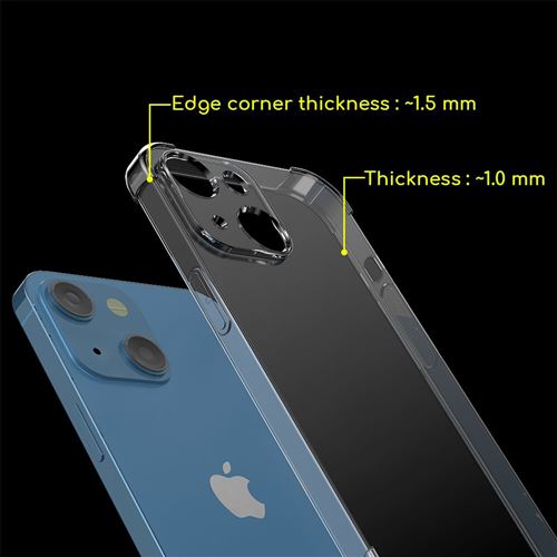 Coque iPhone 13 Antichoc Silicone bords renforcés + 2 Vitres en