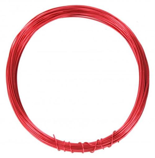 Fil métallique - Rouge - 10 m x 0,4 mm