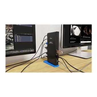 i-Tec ✓ station d'accueil multi écran USB-C / USB-A Triple 4K - Noir