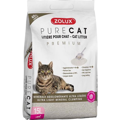 Comparer les prix de Litiere purecat agglomerante minerale ultra legere premium Zolux