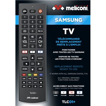La télécommande Universelle pour Samsung TV LCD/LED - Remplacement Direct :  : High-Tech