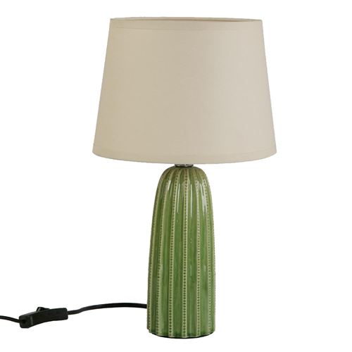 Lampe à poser Versa Sinaola Céramique (22 x 38 x 22 cm) - Vert
