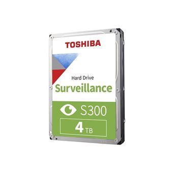 Toshiba S300 Surveillance - Disque dur - 4 To - interne - 3.5&quot; - SATA 6Gb/s - 5400 tours/min - mémoire tampon : 128 Mo - 1