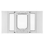 VEVOR Chatière Réglable pour Fenêtre Longueur 58,4 à 71,1cm Avec 4 Verrouillage Sécurisés